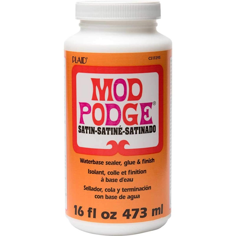 Mod Podge مود بودج سيلر مائي، غراء وتشطيب، ساتان، 16 أونصة - Image 1